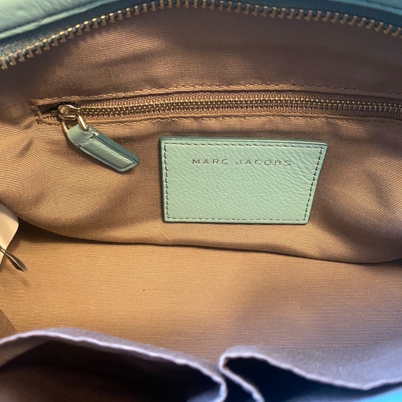 MARC JACOBS Tiffany Blue Recruit Bauleto Leather Satchel Bag - Picture 6 of 9